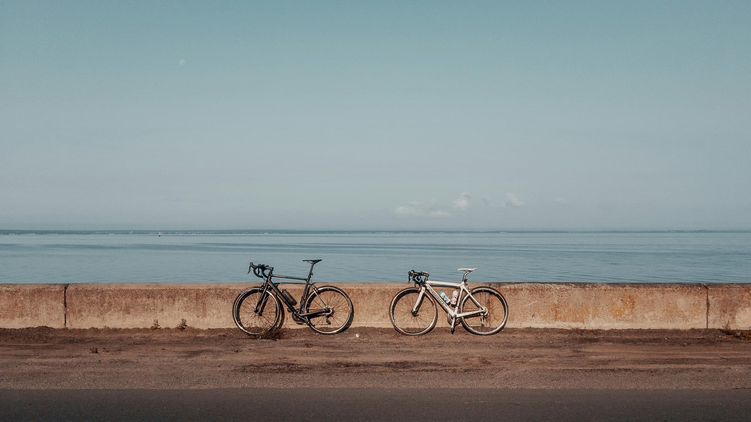 Bicycles on the seafront promenade